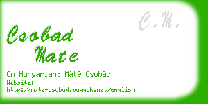 csobad mate business card